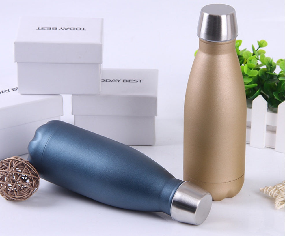 Water Bottle Portable Double Wall Stainless Steel Thermos Cola