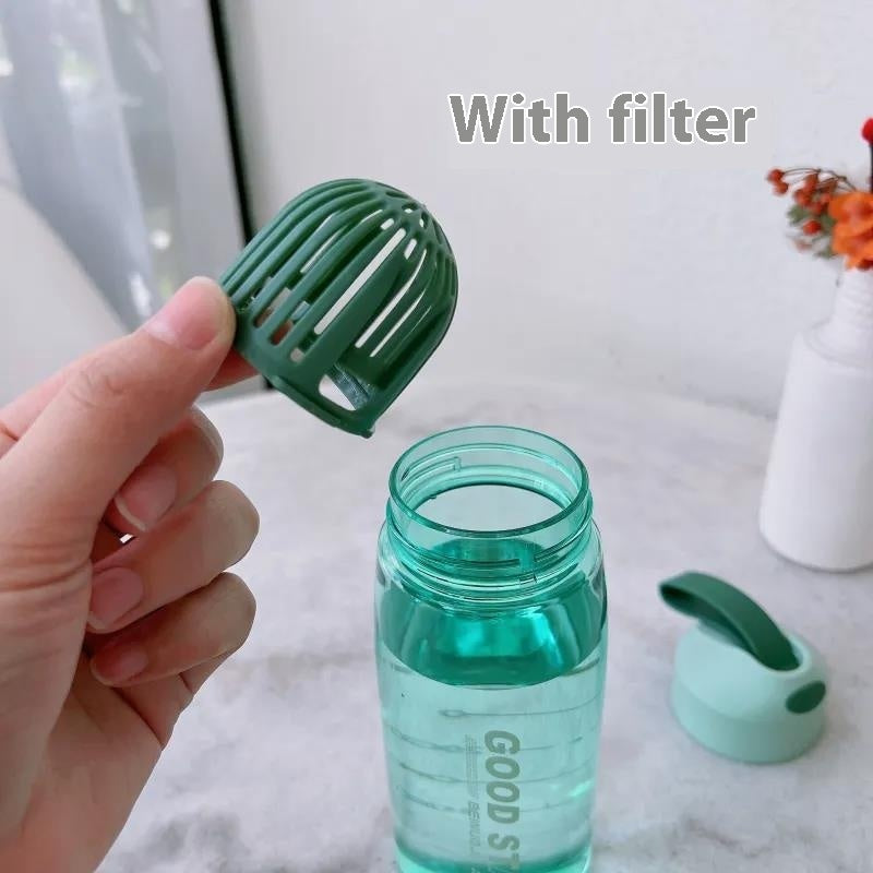 Portable Filter Screen With Sports Bottle Plastic Cup